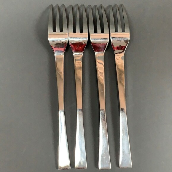 Gourmet Settings Stainless Steel Ergo Modern Dinner Forks HTF 18/8 Lot of 4 - Picture 3 of 6